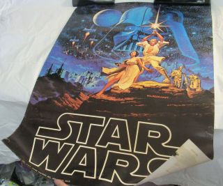 1977 Star Wars Movie Poster Vintage Hildebrandt Fox Factors Image Rare