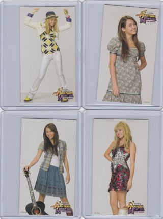 Disney Hannah Montana The Movie Promo Card Set Of 4 In Pack (very Rare)