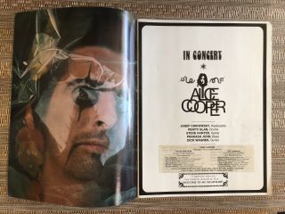 1975 Alice Cooper Welcome To My Nightmare Concert Tour Program Vintage - Rare 2