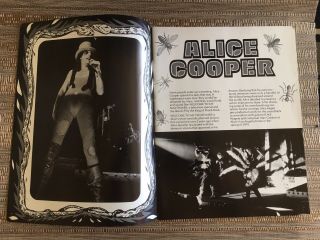 1975 Alice Cooper Welcome To My Nightmare Concert Tour Program Vintage - Rare 3