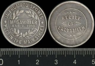 Australia: 1900 Mt Gambier Impromptu Sports Relief Of Ladysmith Very Rare Medal