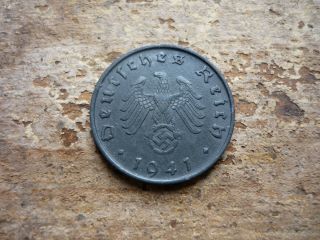 10 Reichspfennig 1941 B Rare Third Reich German Coin Castorstefan