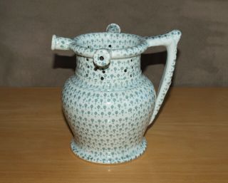 Rare Early 19th Century Pearlware Pottery Transfer Print Puzzle Jug,