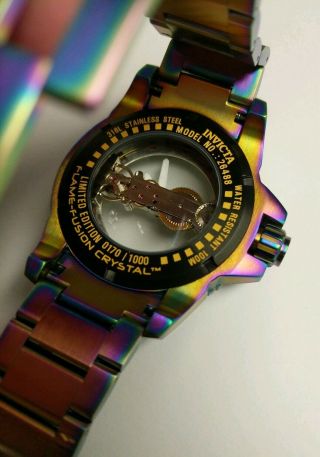 Invicta Mens Watch 26488 Limited Edition Stainless Steel Neo Chrome Rainbow Rare 3