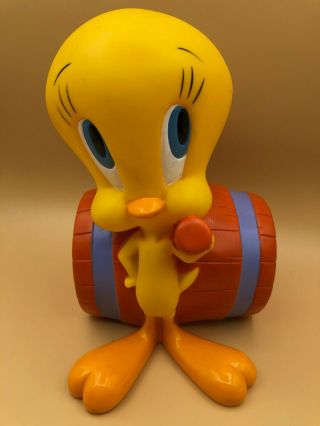 Rare Looney Tunes Applause Tweety Bird Vinyl Money Box Figure Toy Warner Bros