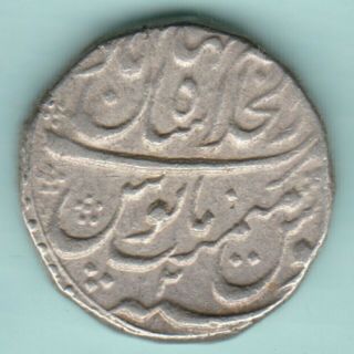 Mughal India Muhammed Shah Shahjahanabad One Rupee Rare Silver Coin