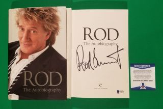 Rod Stewart Signed Rare Uk 1st Ed Book The Autobiography With Bas Beckett