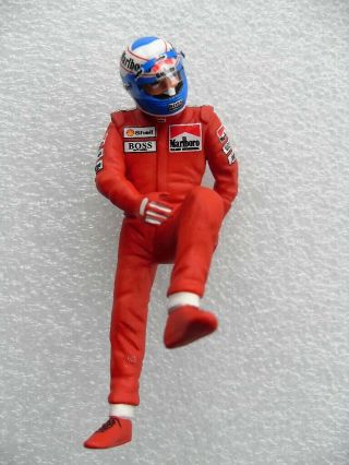 Rare 1/18 Alain Prost Driver Figure 1986 World Champion Mclaren Mp4/2c Solido