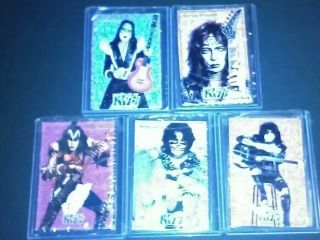 Kiss Rare Metal Card Set Of 5 From Argentina Nm