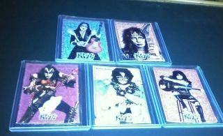 KISS RARE METAL CARD SET OF 5 FROM ARGENTINA NM 7