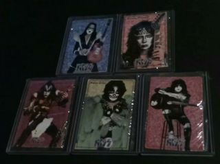 KISS RARE METAL CARD SET OF 5 FROM ARGENTINA NM 8