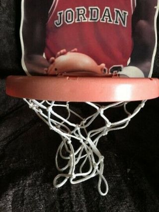 RARE Michael Jordan mini basketball backboard with rim and net CHICAGO BULLS 3