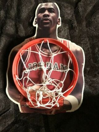RARE Michael Jordan mini basketball backboard with rim and net CHICAGO BULLS 4
