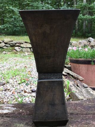 Rare Large Antique Chinese Bronze Vase Censor Archaic Style 3