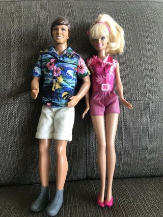 Disney Toy Story 3 Hawaiian Vacation Barbie And Ken Dolls Mattel Rare