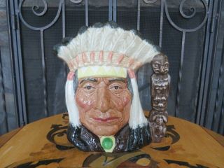 Rare Vintage Royal Doulton " North American Indian " Large Toby Mug Jug D6611 1966