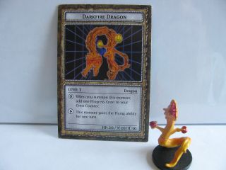 Dungeon Dice Figure/darkfire Dragon/level 1 With Card/very Rare A Great Addition