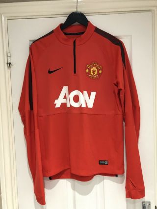 Match Worn Player Issue Rare Manchester United Training Top Nike