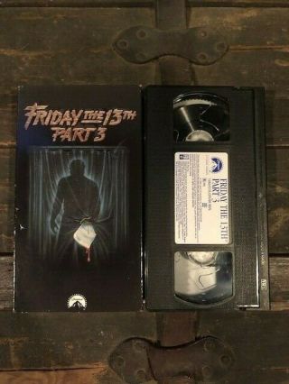 Friday The 13th Part 3 Vhs Horror Cult Slasher Vintage Oop Rare Htf Gore