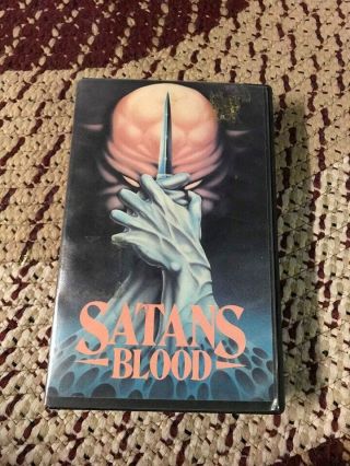 Satans Blood Horror Sov Slasher Rare Oop Vhs Big Box Slip