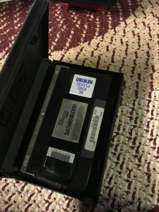 SATANS BLOOD HORROR SOV SLASHER RARE OOP VHS BIG BOX SLIP 3
