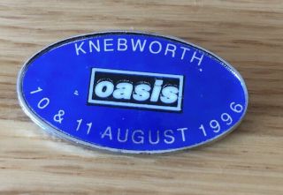 Oasis Knebworth 1996 Pin Badge - Rare