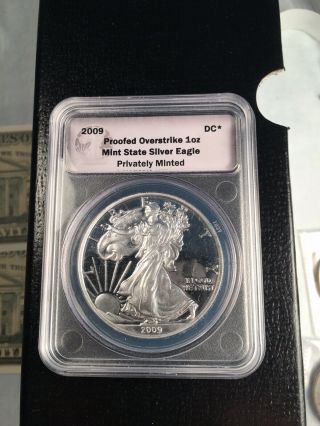 Daniel Carr 2009 Silver Eagle Proof Overstrike - Rare Coin 1oz Silver