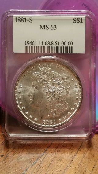 Compugrade - 1881 - S Morgan Silver Dollar - Rarely Offered and Collectible slab 5