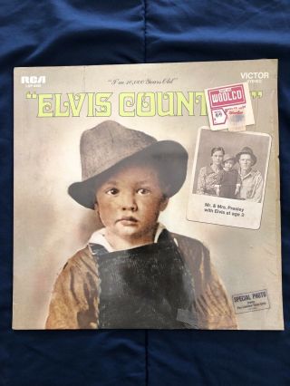Elvis Presley Lsp - 4460 Elvis Country Rca Victor 33rpm Rare Sticker And Photo