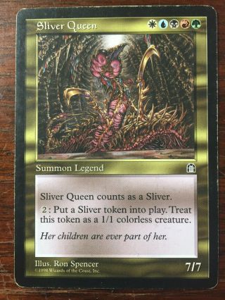 Mtg Sliver Queen Magic The Gathering Stronghold Legendary Creature 5c Edh
