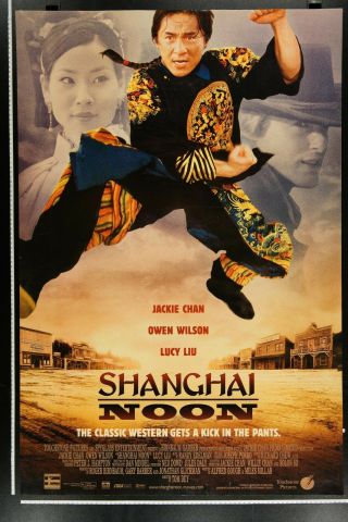 Shanghai Noon 27x40 1sh Rare Ds Movie Poster Int Ver 2000 Jackie Chan