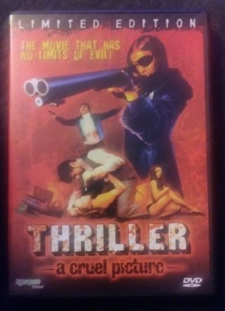 Thriller: A Cruel Picture Dvd Synapse Limited Edition Cult Swedish Cinema Rare