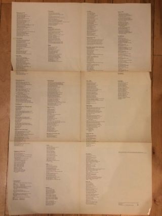 THE BEATLES s/t White Album LP 2xLP APPLE SWBO 101 rare orig LOW NUMBER poster 5