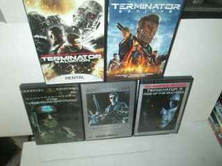 Terminator 1 2 3 4 & 5 Rare Sci - Fi Dvd Set Arnold Schwarzenegger (6 Disc)
