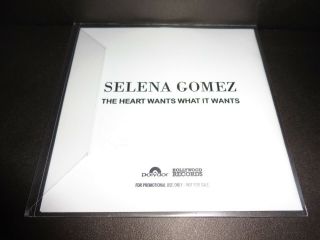 THE HEART WANTS WHAT IT WANTS by SELENA GOMEZ - Rare Collectible Promo CD Single 2