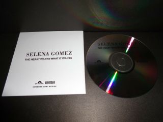 THE HEART WANTS WHAT IT WANTS by SELENA GOMEZ - Rare Collectible Promo CD Single 5