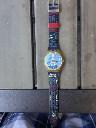 Swatch Rare Titi Parisienne Mens Watch Gk276 From 1997 Parts