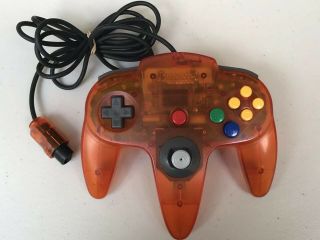 Official Oem Nintendo 64 N64 Fire Orange Video Game Controller Rare