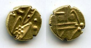 Rare Authentic Gold Fanam,  Dutch Voc Company In Tuticorin,  Ca.  1658 - 1795,  India