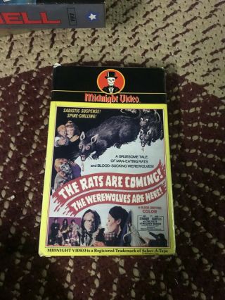 Midnight The Rats Are Coming The Were Wolves Are Here Rare Oop Vhs Big Box Slip