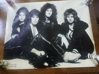 Very Rare Early Promotional Queen Freddie Mercury Poster Elektra