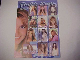 Rare Britney Spears Sticker Series One 1999 - Vending Display Card 2,  1 Sticker