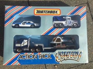 Matchbox Convoy Cy202 Action Pack Police Set Rare Cy11 A5 Incl Nmib