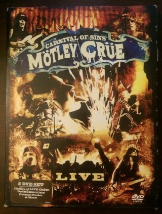 Motley Crue Carnival Of Sins Dvd Out Of Print Rare 2 - Disc Set Concert Music Oop