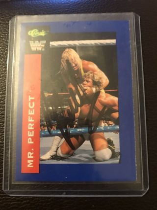 Wwf Wwe Rare Mr Perfect Signed Autographed Card