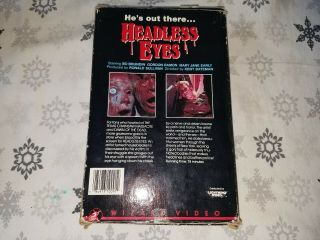 Headless Eyes VHS Big Box Wizard Video Rare 2