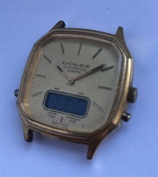Rare Excalibur Ana - Digi Gents Wristwatch Esa Y2 900.  231 For Spares Repair
