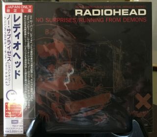 Radiohead - No Surprises,  Japan - Only Digipak Cd W/obi,  Tocp - 50354 Oop Ultra Rare