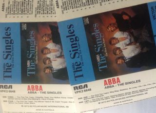 Rare BLUE The Singles RCA Australia ABBA VPK2 6648 MISPRINT OOH LA VOO 3