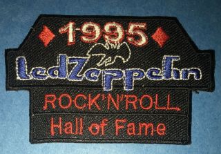 Rare 1995 Led Zeppelin Rock N Roll Hall Of Fame Hat Hipster Jacket Patch 900r